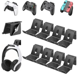 Controller & Headset Wall Mount Holder Stand, Foldable Headphone Stand, Gamin... - Picture 1 of 7
