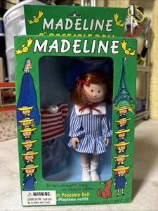 RARA bambola Madeline 8" posabile vestito a righe con vestito playtime Eden nuova con scatola 1994 - Foto 1 di 6