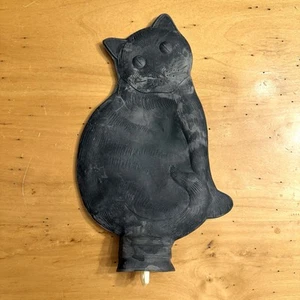 Vintage Black Cat Hot Water Bottle With Plug Thick Rubber Measures 12.5” Works - Picture 1 of 3