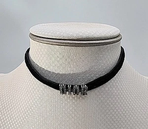 Dior Rhinestone Black Velvet Choker Necklace with Box Authentic - Picture 1 of 15