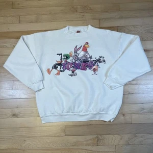 Vintage Looney Tunes Sweatshirt mit Rundhalsausschnitt Large Erwachsene abgenutzt - Bild 1 von 10
