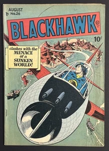 Blackhawk #26 1949 Quality Comics 4.5 VG+ REED CRANDALL GOLDEN AGE COVER - Picture 1 of 14