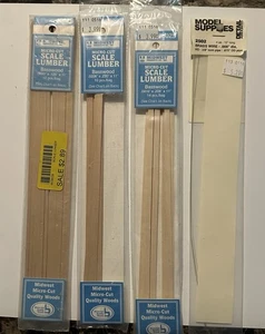 Midwest Micro-Cut Scale Basswood Lumber New Old Stock (24FA) - Picture 1 of 4