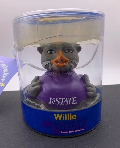 KANSAS STATE University Willie Wildcat Mascot Rubber Duck Celebriduck College Cover