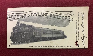 Billete de ferrocarril antiguo New Hope Ivyland/Valle de Buckingham - Imagen 1 de 2