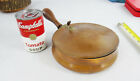 Silent Butler COPPER ashtray crumb wood handle vintage pot lid WA ITALY 