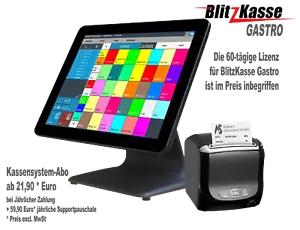 ✅TSE✅ Touch Kassensystem -Finanzamtkonform +Bondrucker Gastro Restaurant !ABO! - Bild 1 von 12