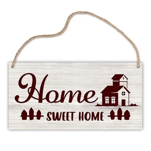 House Warming Gifts New Home Wooden Hanging Plaque Home Sweet Home Sign House... - Picture 1 of 5