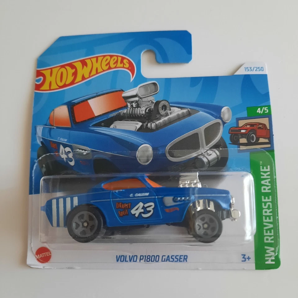 Hot Wheels Mattel Volvo P1800 Gasser 153/250 HW Reverse Rake 4/5 Modellino 2024 - Immagine 1 di 1