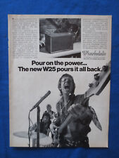 Wharfedale W25 Speakers "Pour On The Power" Magazine Ad Audio Mag March 1971