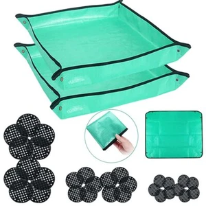 BIUWING 2PCS 39.4" x 39.4" Plant Repotting Mat, Large Foldable Gardening Mat,... - Picture 1 of 6