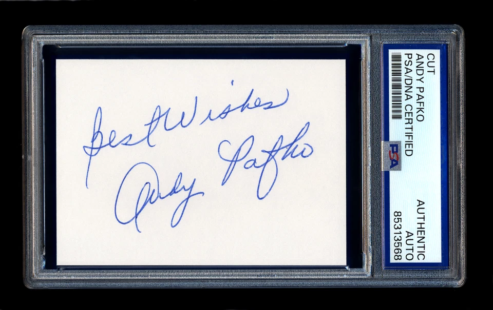 ANDY PAFKO SIGNED MINT CUT PSA/DNA AUTOGRAPHED 5 X ALL STAR CUBS HALL OF FAME - Image 1 of 1