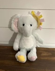 Make Believe Ideas Gray Elephant Lovey Rattle Crinkle Plush Stuffed Sensory 11” - Picture 1 of 6