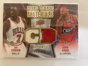 Ben Gordon Baron Davis 09-10 Gu Dual Materials UD Card # 043/150 Basketball  - Picture 1 of 2