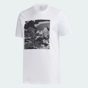 Adidas Camouflage Box Sport Inspired T-Shirt White/Grey Camo Men's XL 2XL BNWT - Picture 1 of 5