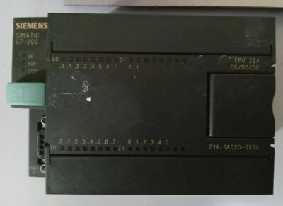 Siemens Simatic S7-200 cpu 224 DC/DC/DC cod. 6ES7 214-1AD20-0XB0 + card MC 291. - Immagine 1 di 2