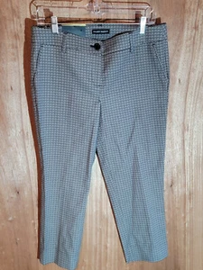 hilary radley dress pants womens size 6 sits at the waist slim leg geometric - Picture 1 of 12