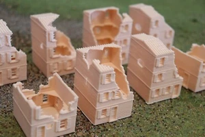 8 different Damaged Town Houses Spanish 10mm Wargaming Peninsular War Hispanic - Picture 1 of 5