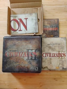 Sid Meier's Civilization III: Edición Limitada PC 2001 Lata de Coleccionista - Imagen 1 de 16