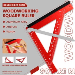 Multifunctional Angle Ruler Aluminum Alloy Horizontal Right Angle Ruler gugbk - Picture 1 of 11