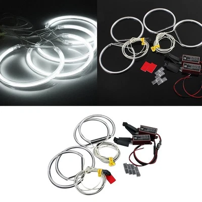 4x Xenon White LED CCFL Angel Eyes Halo Rings Lights Lamp For BMW E36 E39 E46 - Image 1 of 4