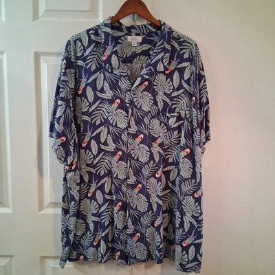 Croft & Barrow Hawaiian Shirt Mens 4xb  100%-Rayon Multicolor Button Up - Image 1 of 4