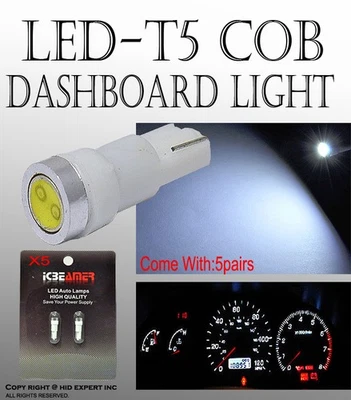 10 piezas LED COB T5 Blanco Bandeja de Cenizas Tablero Calibre Enchufe Directo Bombillas Y103 Foto 1 de 4
