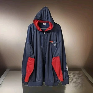 Giacca Majestic New England Patriots full zip cappuccio uomo taglia 4XL ricamata - Foto 1 di 10