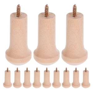 12 Pcs Wooden Wall-mounted Coat Hook Hanging Clothes Shaker Style Hooks - Picture 1 of 12