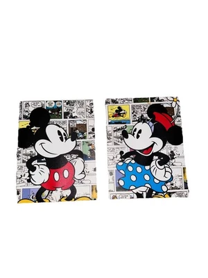 Vtg Walt Disney Mickey Mouse Minnie 80's Framed Wall Art Foil Dufex Print Used - Image 1 of 4