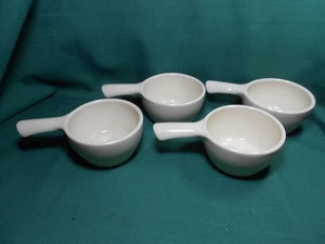 Pfaltzgraff 4 Stick Handle Round Soup Snack Bowls Cappuccino - Picture 1 of 7