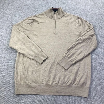 Brooks Brothers Sweater Mens 2XL Merino Wool Italian Yarn Half Zip Pullover - Image 1 of 4
