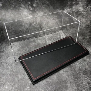 1/18 Display case Acrylic Show Case With black PU Leather Base For Car Model - Picture 1 of 9