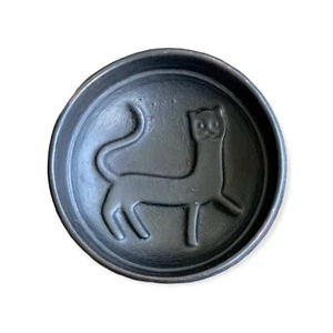 Mid Century Modern Black Cat Bowl ~ Studio Pottery - Picture 1 of 4