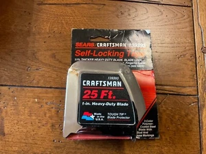 Sears Craftsman 25' Heavy Duty Self-Locking Tape Measure Tool Made in USA 39393 - Picture 1 of 12