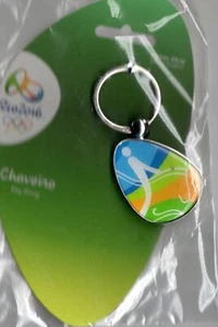 RIO 2016 OLYMPIC GAMES. OLYMPIC KEY RING DEPICTING EQUESTRIAN. WITH CARD - Picture 1 of 2