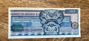 Mexico 50 Pesos 1976 banknote - Benito Juarez  Uncirculated Crisp Mexican Bill - Picture 1 of 5