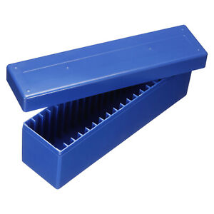 Coin Storage Box Coin Holder Case Container Collection 20 Slot 10.4" x 2.8" Blue
