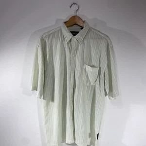 Dragonfly Shirt Men's Size: XL Short Sleeve Button Down Green Geometric - Picture 1 of 9