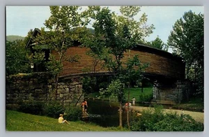Postal Covington Virginia VA Humpback Bridge Midland Trail años 50 - Imagen 1 de 2