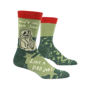 BLUE Q Men's Ain't No Bad Joke Crew Socks - Picture 1 of 2