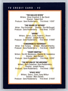 1991 Impel Star Trek 25th Anniversary TV Credit Card 2 #281 - Picture 1 of 2