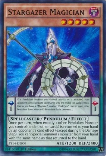 STARGAZER MAGICIAN (YS14-EN009) - YuGiOh Super Rare 1st Ed. Pendulum - Image 1 of 1