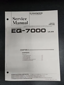 Pioneer EQ-7000 Graphic Equalizer Service Manual with MicroFishe Card - Picture 1 of 2