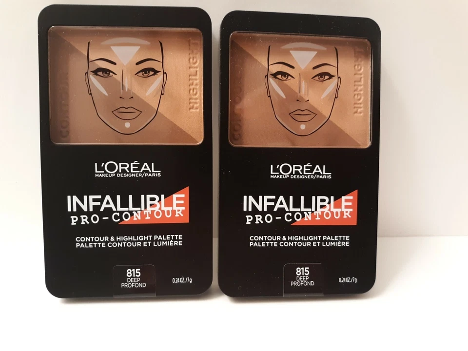 Lot of 2 LOREAL Infallible Pro-Contour Palette, 0.24 oz (#815 - Deep) **SEALED** - Image 1 of 1