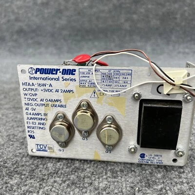 Power One HTAA-16W-A Linear AC DC Converter 100, 120, 220, 230, 240 VAC Used - Image 1 of 4