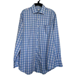 Peter Millar Men’s Sz L Long Sleeve Plaid Shirt Spread Collar - Picture 1 of 7