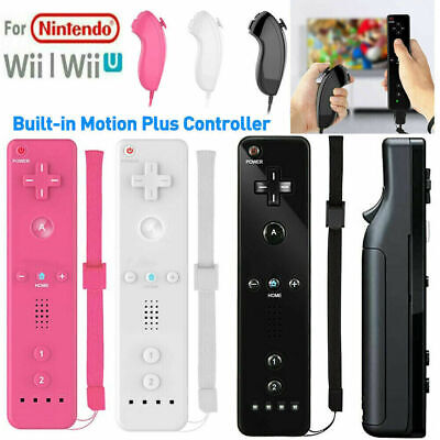 For Nintendo Wii & Wii U Remote Controller Built In Motion Plus /Nunchuck W/Case • 9.49$