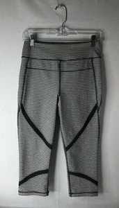 Calvin Klein Performance women's size M workout/athletic cropped pants striped - Picture 1 of 6