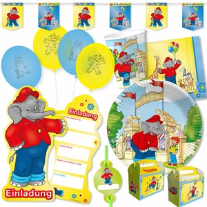 BENJAMIN BLÜMCHEN - Geschirr Deko zum Kindergeburtstag Kinder Geburtstag Party - Bild 1 von 31